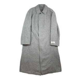 Belvest Light Gray Mens Pure Wool Topcoat Size Mens 40R NWT